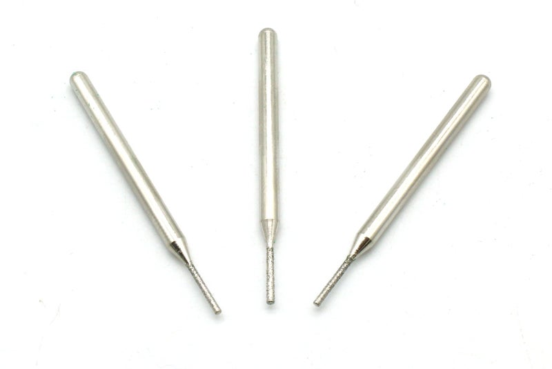 TEMO 30 pc 1 mm (1/32 Inch) Coarse Diamond Coated Burrs Glass Drill Bit Set Grit 80 with 1/8 Inch Shank for Dremel Rotary Tools - Image 2